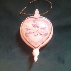 Heart-Shaped Ornament with Purple Accents